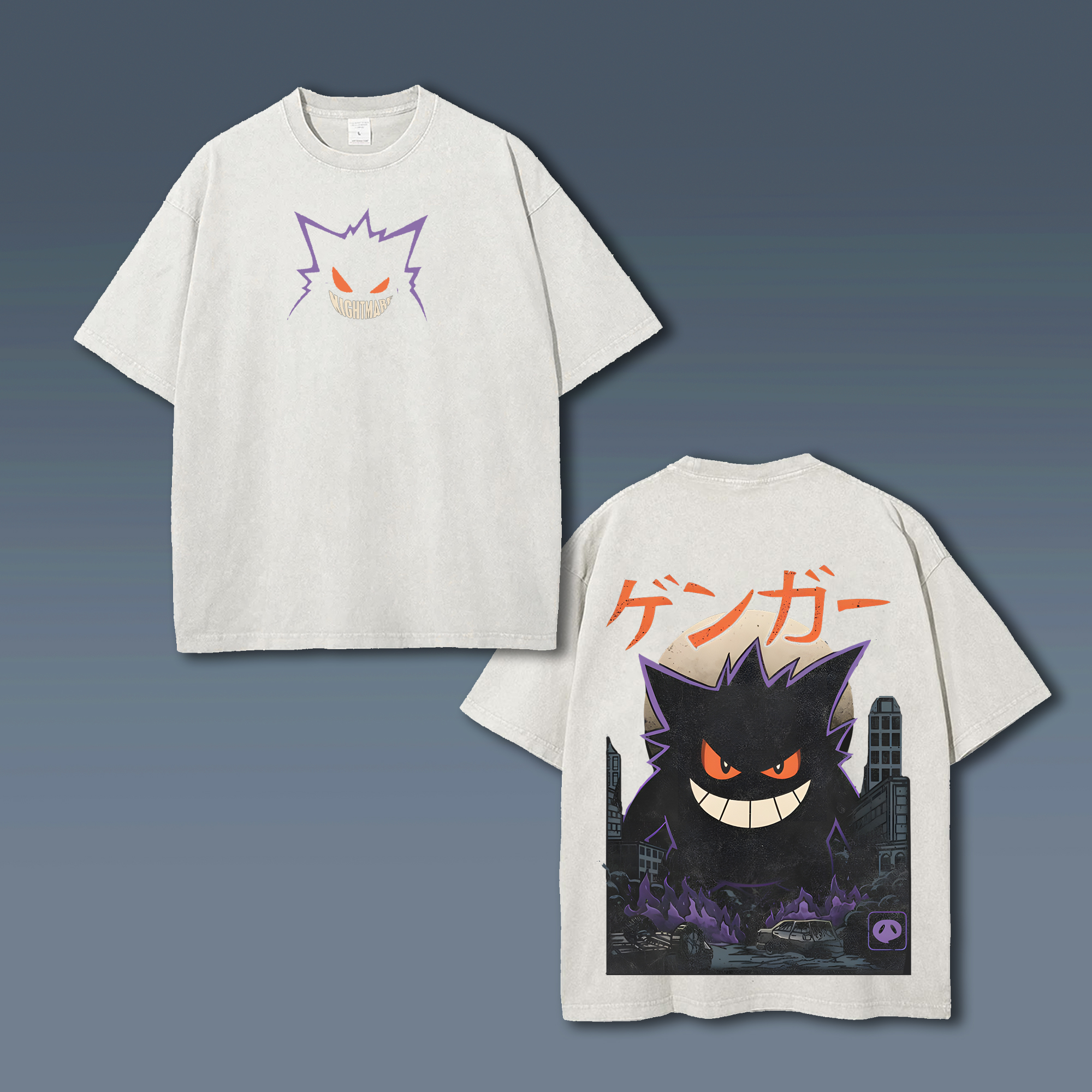 Unisex  Anime Style Vintage Washed T-Shirt-AnimeClothe