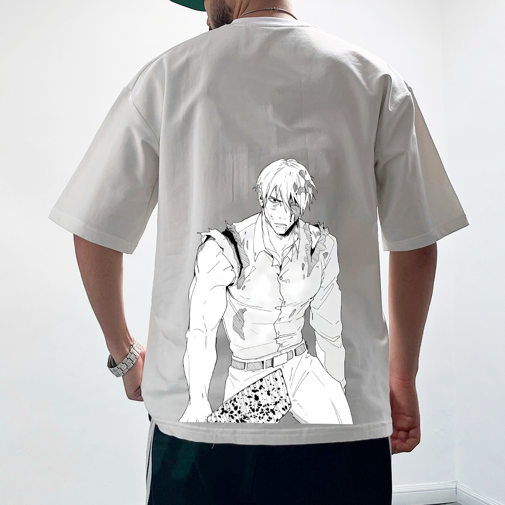 Unisex Oversized Anime Print T-Shirt-AnimeClothe