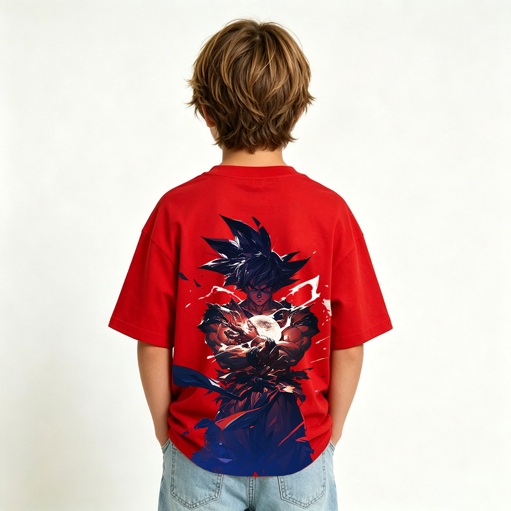 Dragon Ball Goku Anime Graphic T-shirts for Kids Cartoon Print Cotton Tee