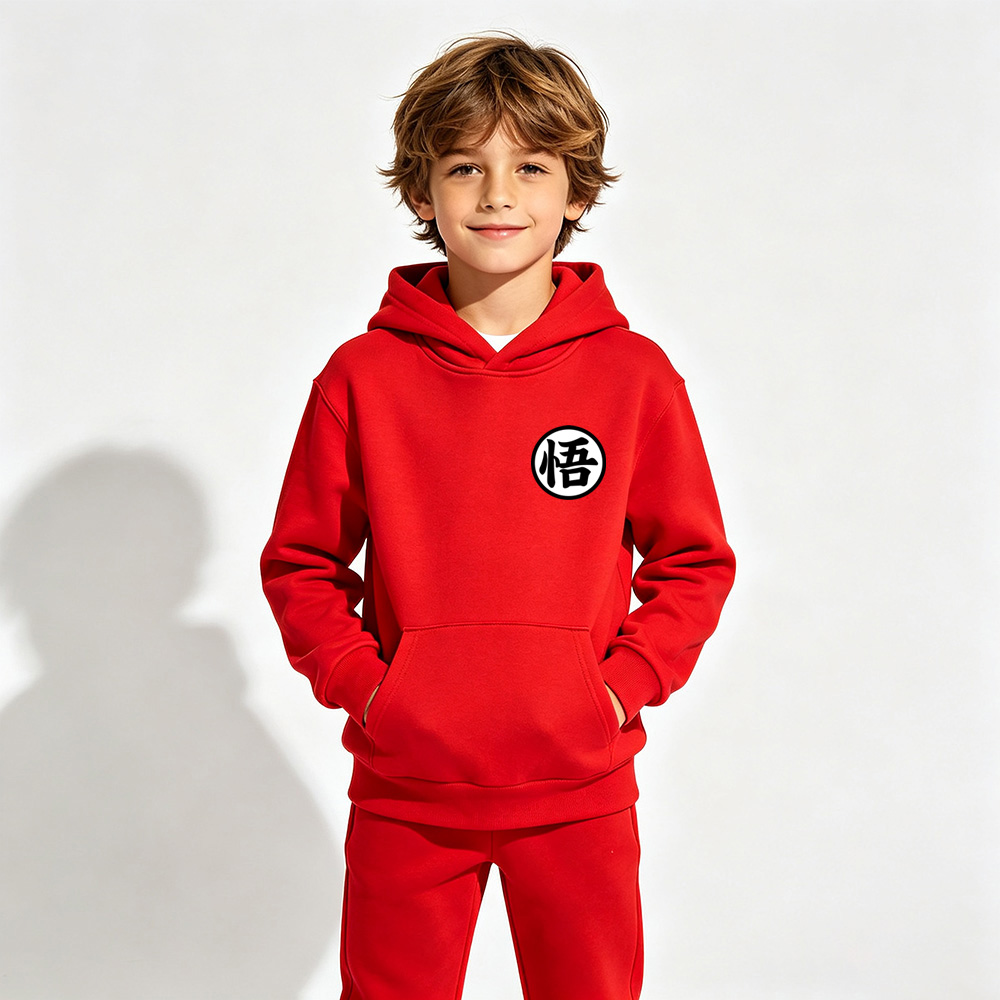 Dragon Ball Goku Anime Graphic Hoodie for Kids Cartoon Print Cotton Tee
