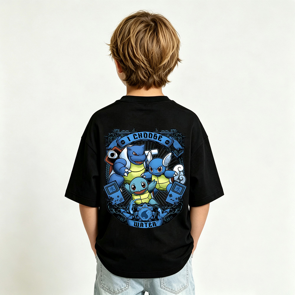 Pokémon Anime Graphic T-Shirt for Kids Cartoon Print Cotton Tee