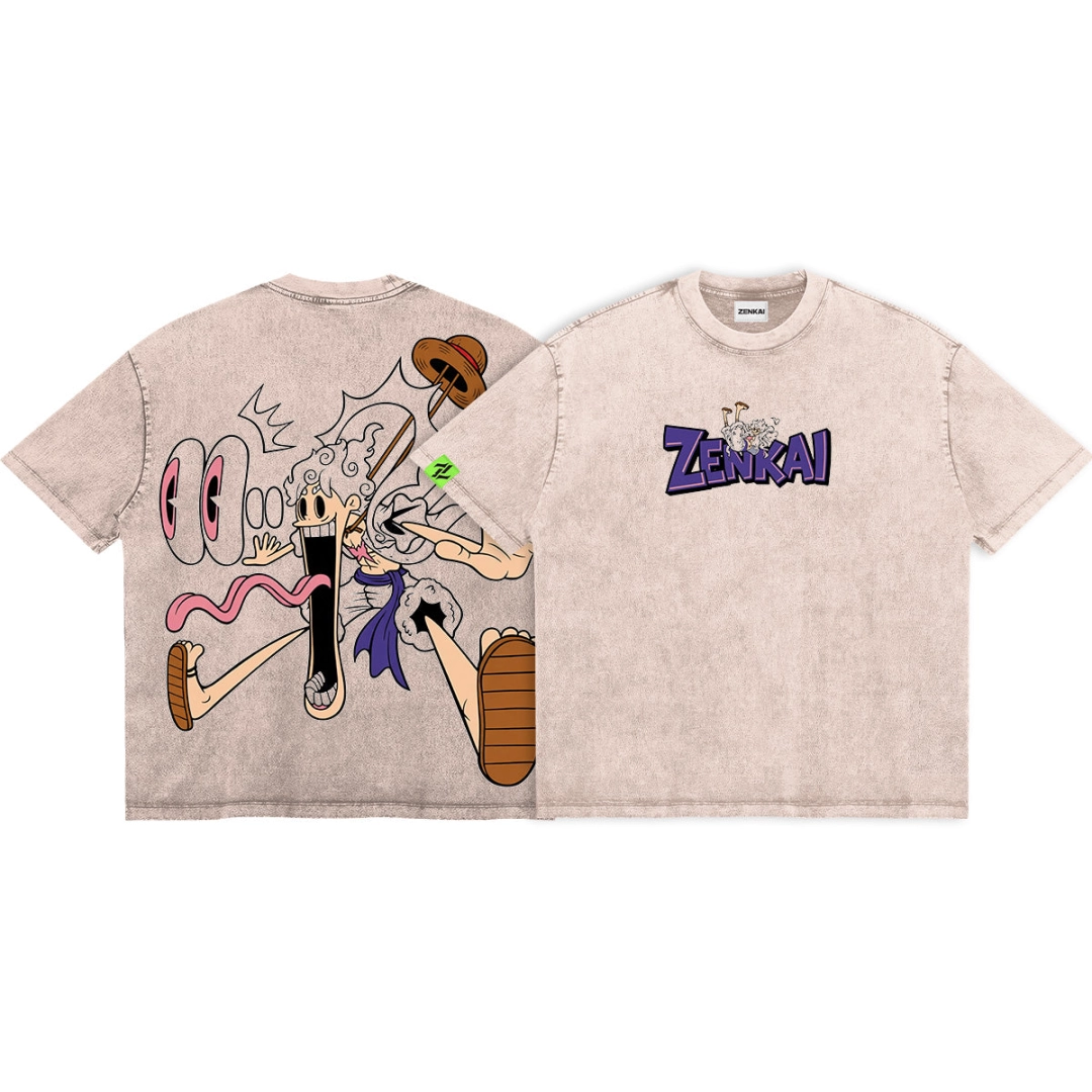 Luffy's Gear 5 Washed T-Shirt丨One Piece