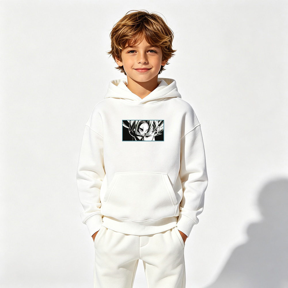 Dragon Ball Anime Graphic Hoodie for Gohan Kids Cartoon Print Cotton Tee