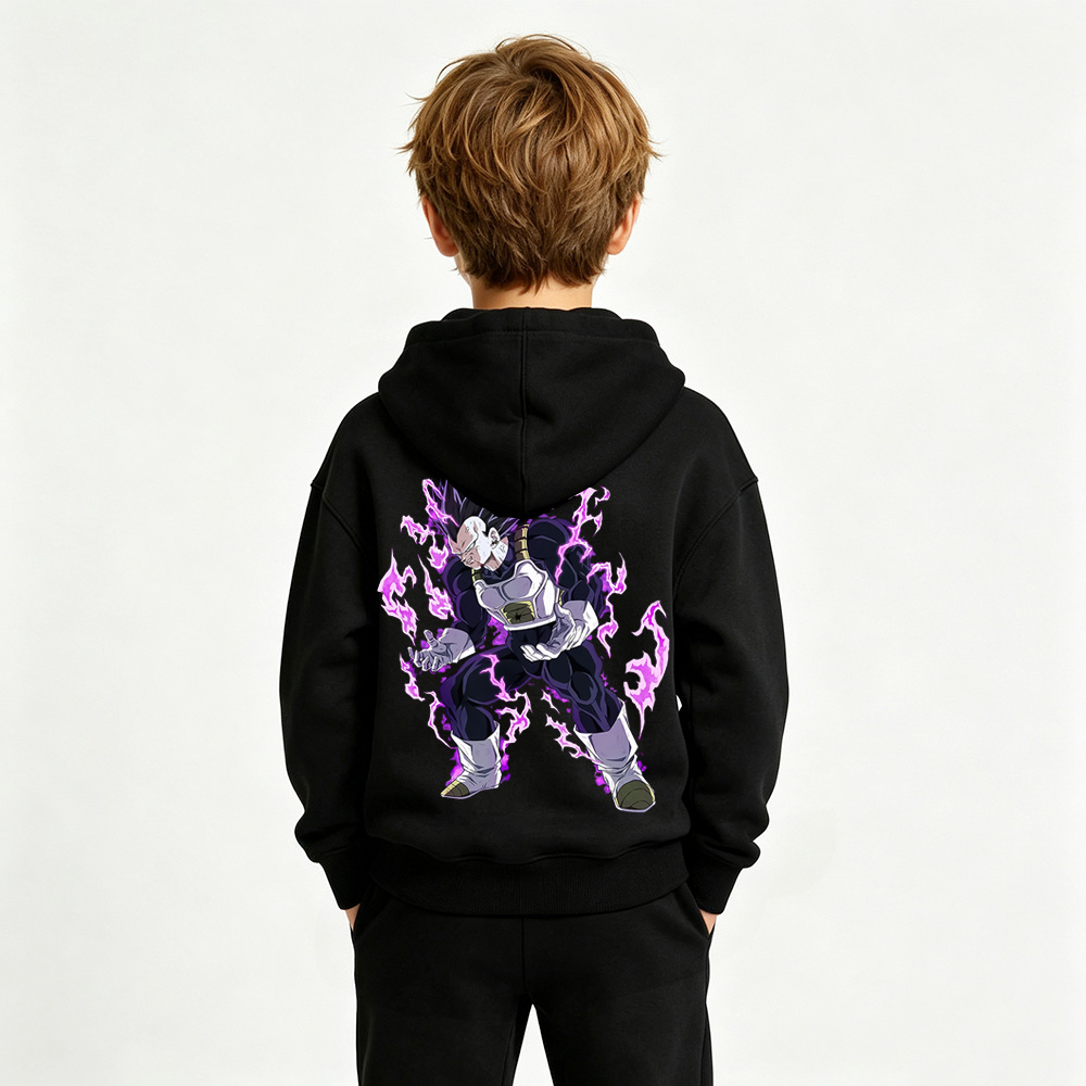 Dragon Ball Anime Graphic Hoodie for Vegeta Kids Cartoon Print Cotton Tee