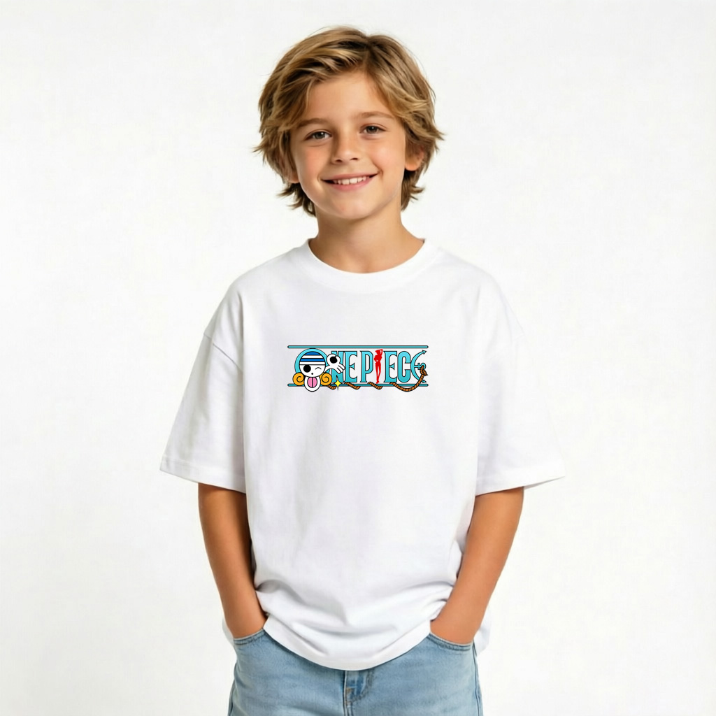 One Piece Anime Graphic T-Shirt for Nami Kids Cartoon Print Cotton Tee