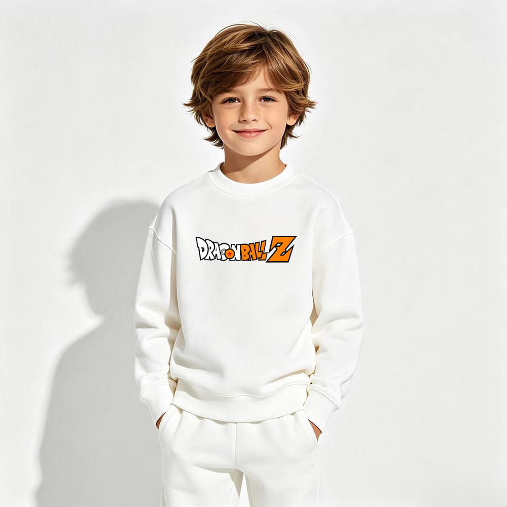 Dragon Ball Anime Graphic Crewneck Sweatshirt for Kids Cartoon Print Cotton Tee