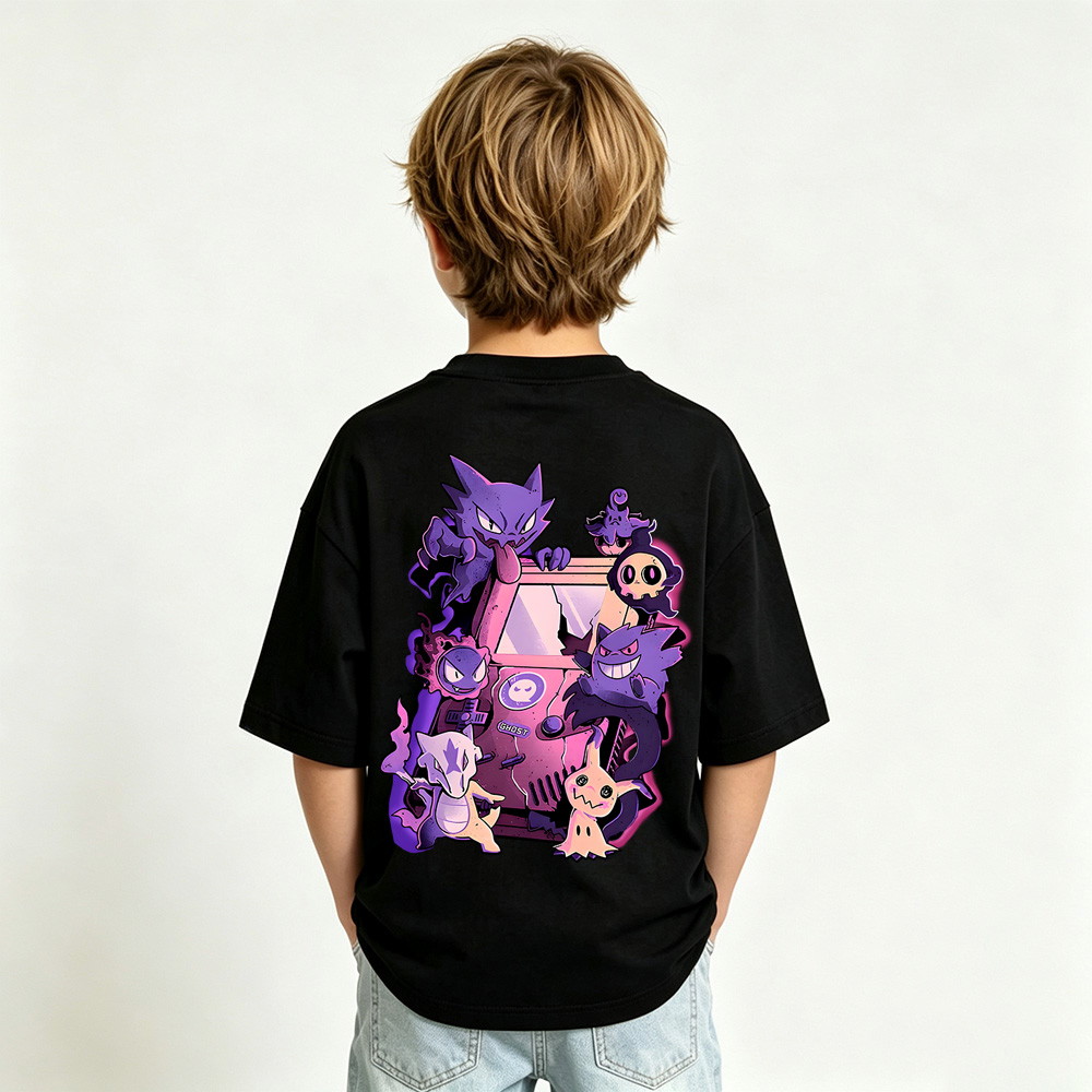 Pokémon Anime Graphic T-Shirt for Kids Cartoon Print Cotton Tee