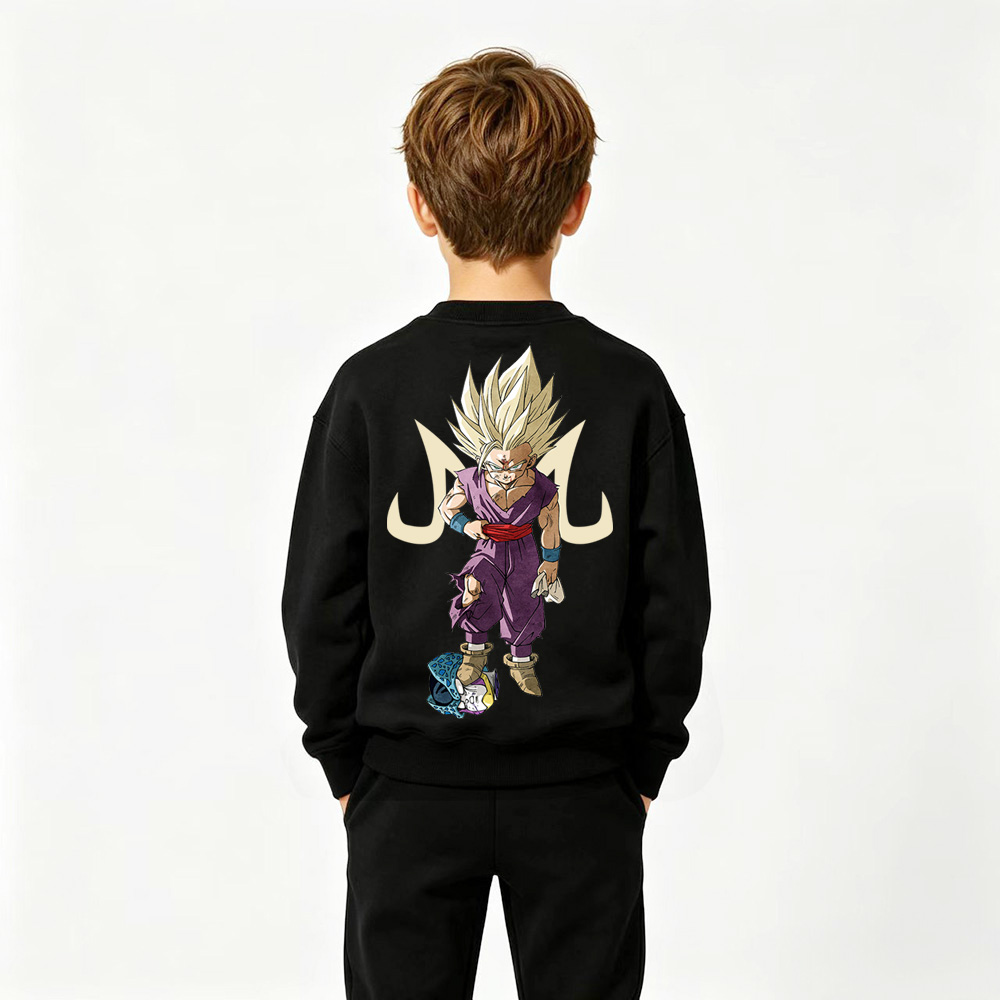 Dragon Ball Anime Graphic Crewneck Sweatshirt for Gohan Kids Cartoon Print Cotton Tee