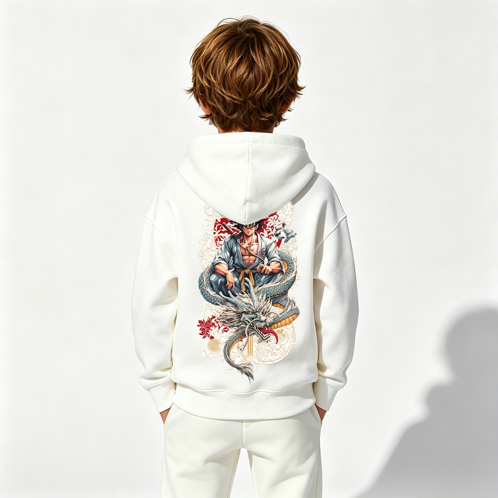 Dragon Ball Anime Graphic Hoodie for Goku Kids Cartoon Print Cotton Tee