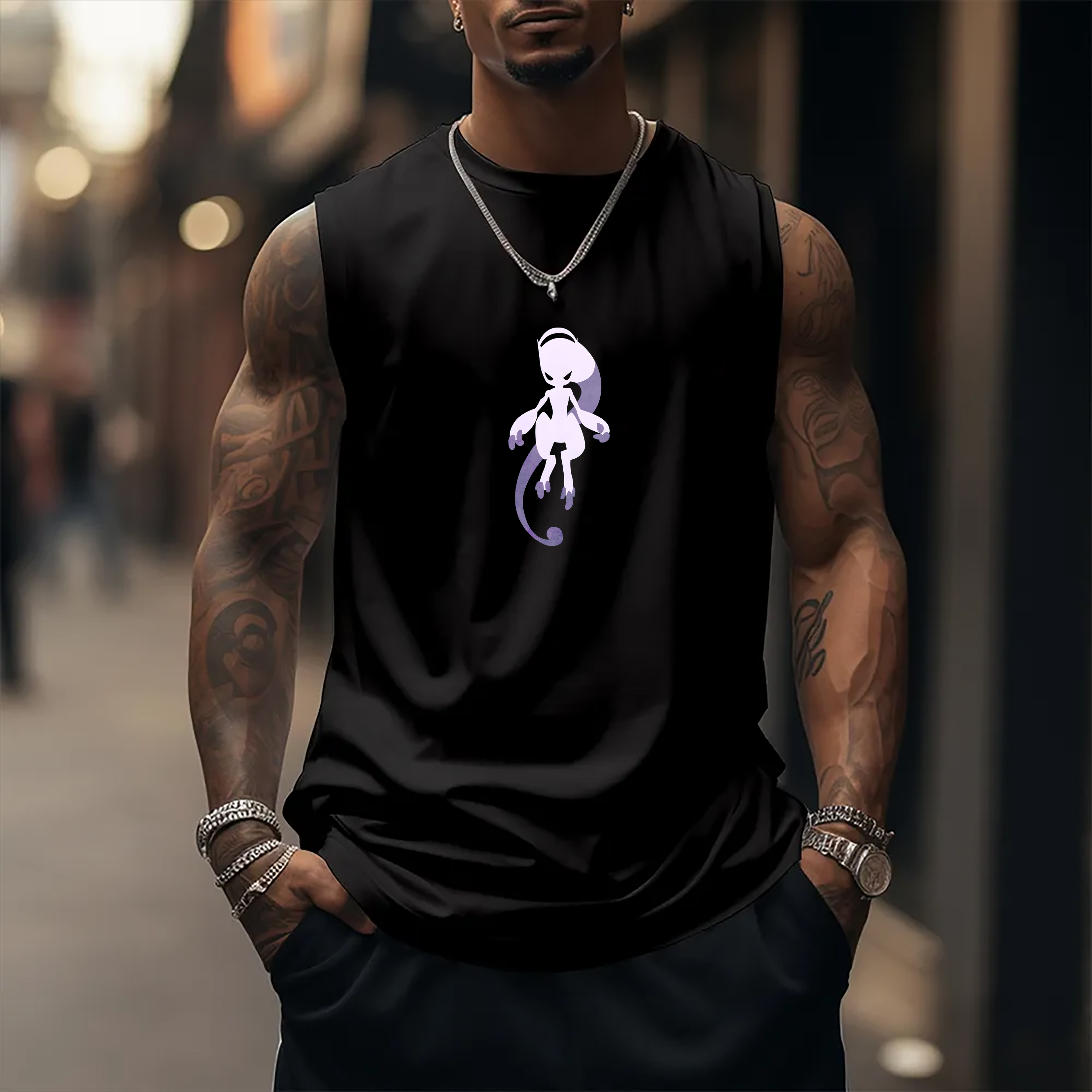 Unisex   Casual Anime  Tank Top-AnimeClothe