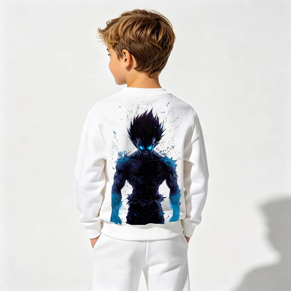 Dragon Ball Anime Graphic Crewneck Sweatshirt for Kids Cartoon Print Cotton Tee