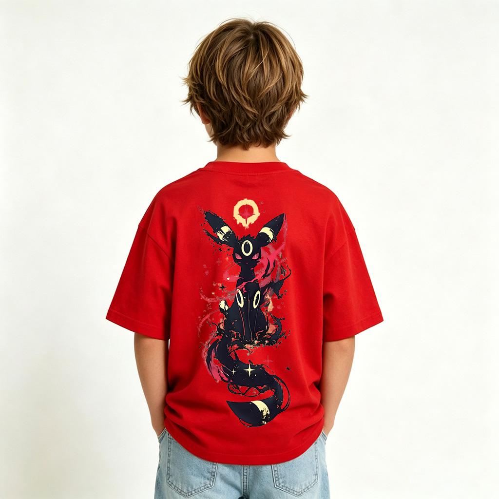 Pokémon Umbreon Anime Graphic T-Shirt for Kids Cartoon Print Cotton Tee