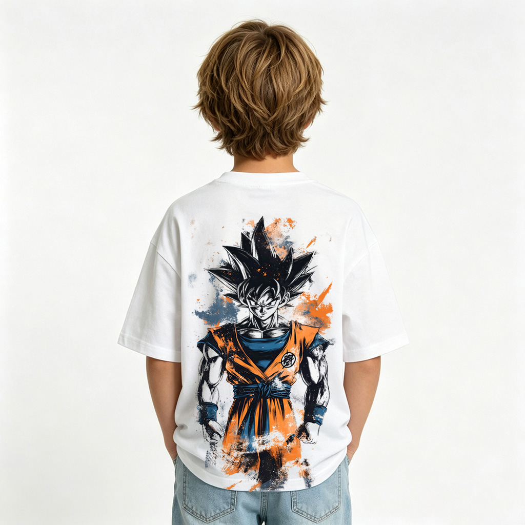 Dragon Ball Anime Graphic T-Shirt for Goku Kids Cartoon Print Cotton Tee