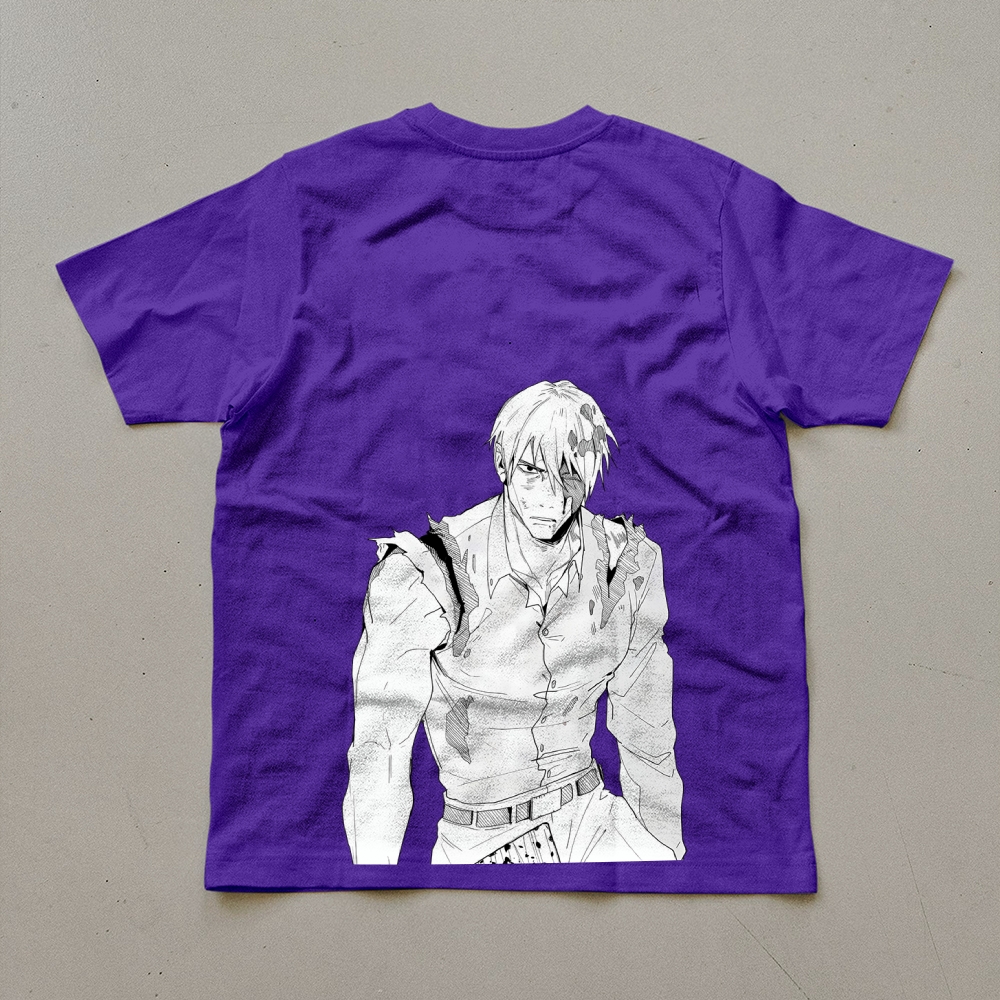 Unisex Oversized Anime Print T-Shirt-AnimeClothe