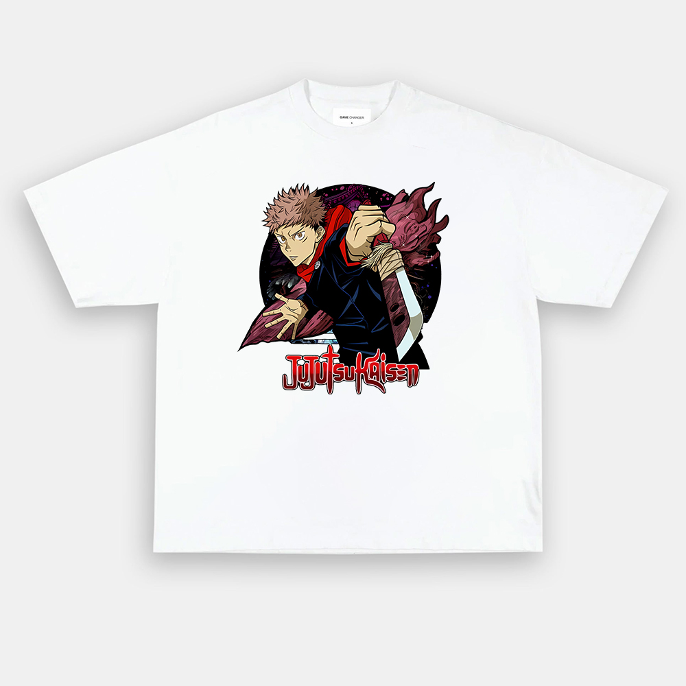 Oversized Unisex Anime Print T-Shirt-AnimeClothe