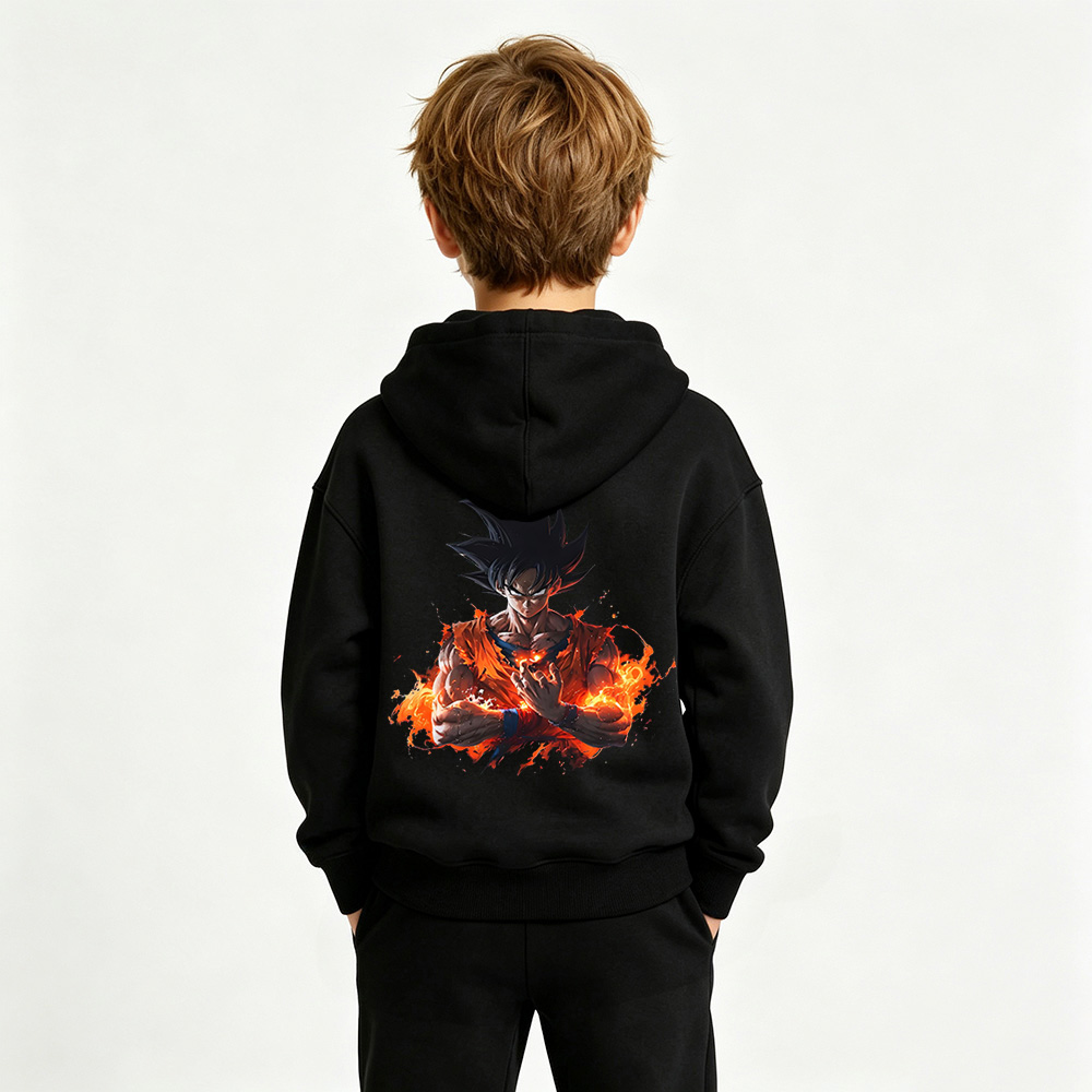 Dragon Ball Anime Graphic Crewneck Sweatshirt for Goku Kids Cartoon Print Cotton Tee