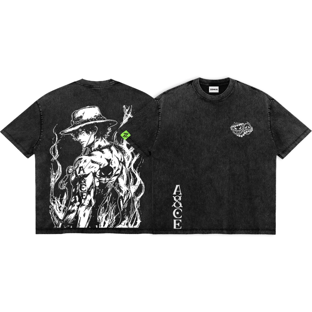 Ace Washed T-Shirt丨One Piece