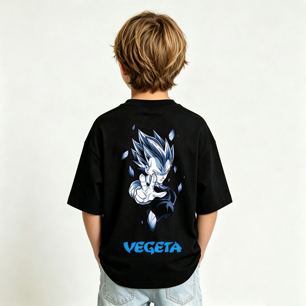 Dragon Ball Anime Graphic T-Shirt for Vegeta Kids Cartoon Print Cotton Tee