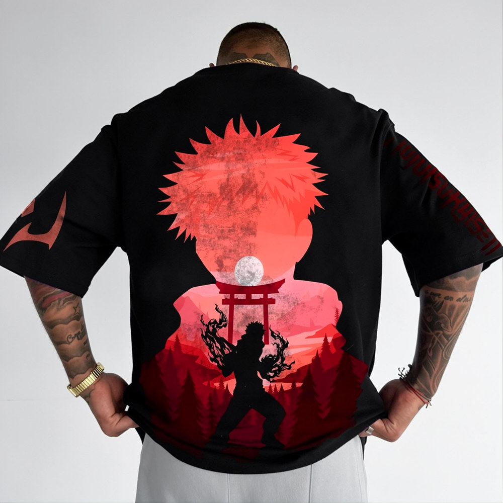 Jujutsu Kaisen Anime Theme Cartoon Print Pure Cotton T-Shirt