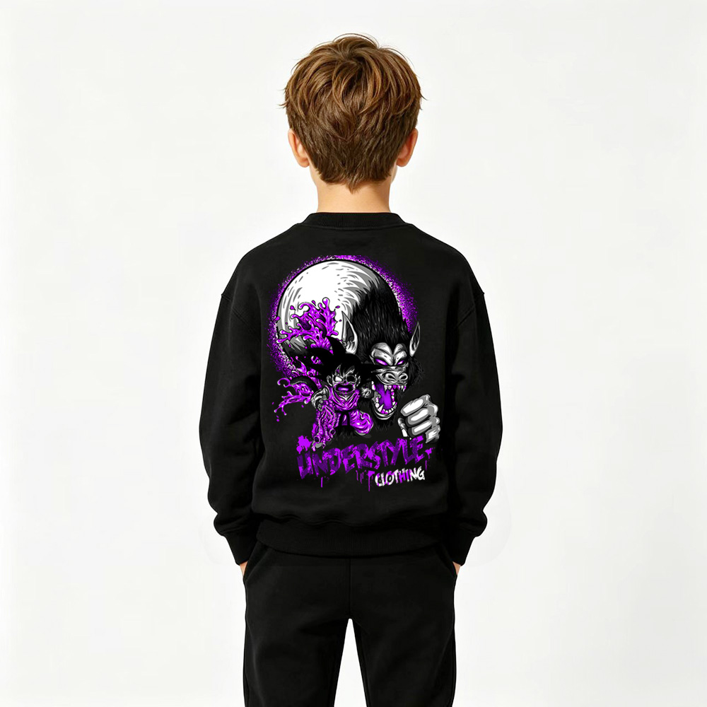 Dragon Ball Anime Graphic Crewneck Sweatshirt for Kids Cartoon Print Cotton Tee