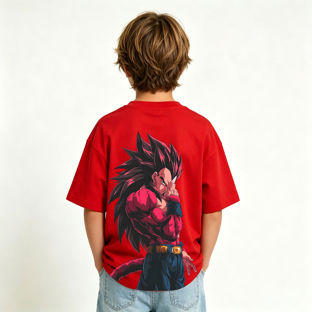 Dragon Ball Vegeta Anime Graphic T-shirts for Kids Cartoon Print Cotton Tee