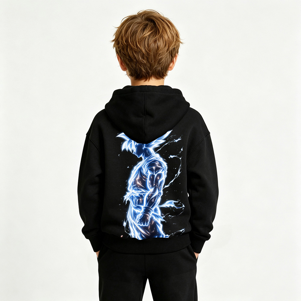 Dragon Ball Anime Graphic Hoodie for Goku Kids Cartoon Print Cotton Tee