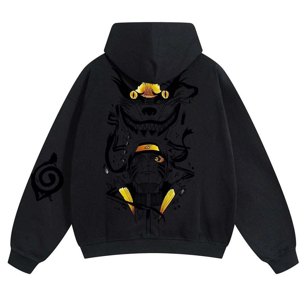 Oversized Unisex Anime Print Hoodie