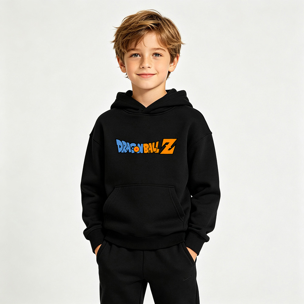 Dragon Ball Anime Graphic Hoodie for Kids Cartoon Print Cotton Tee