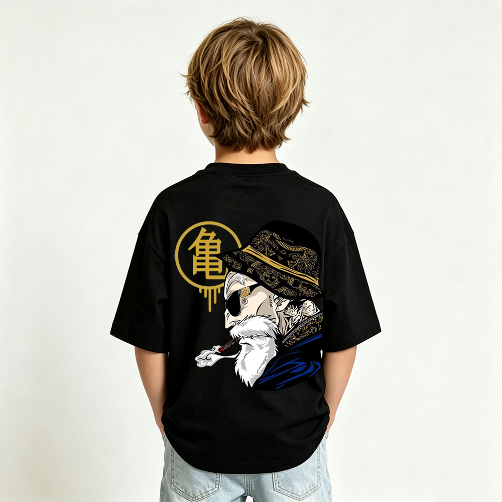 Dragon Ball Anime Graphic T-Shirt for Master Roshi Kids Cartoon Print Cotton Tee