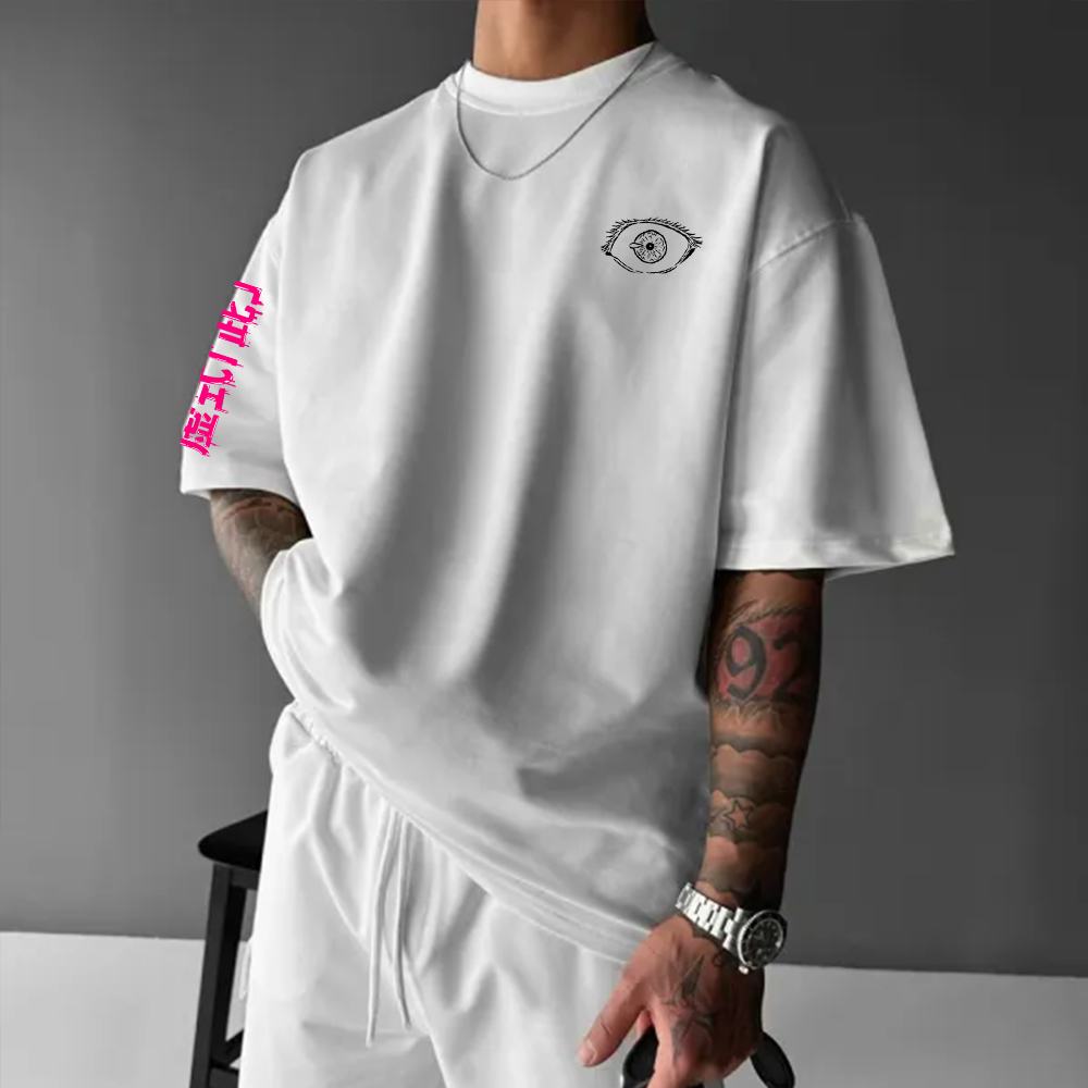Oversized Unisex Anime Jujutsu Kaisen Print T-Shirt-AnimeClothe