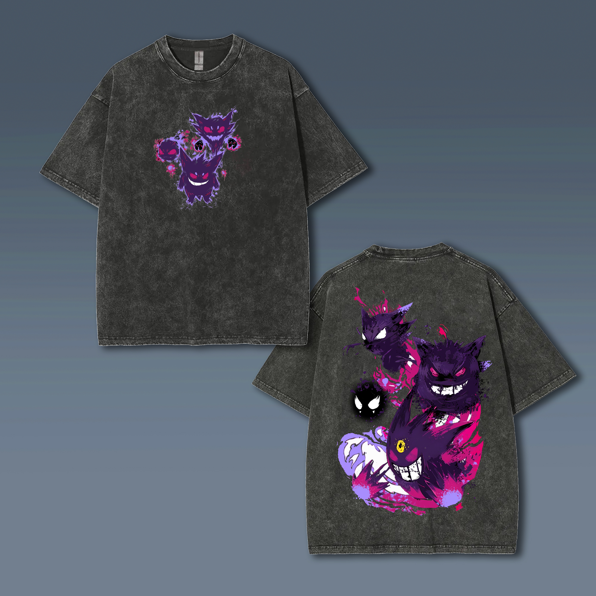 Unisex  Anime Style Vintage Washed T-Shirt-AnimeClothe