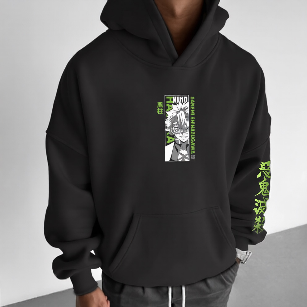 Unisex Demon Slayer Anime Graphic Streetwear Vintage Hoodie