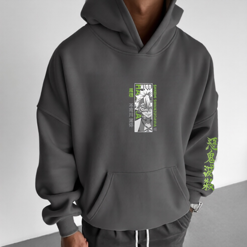 Unisex Demon Slayer Anime Graphic Streetwear Vintage Hoodie