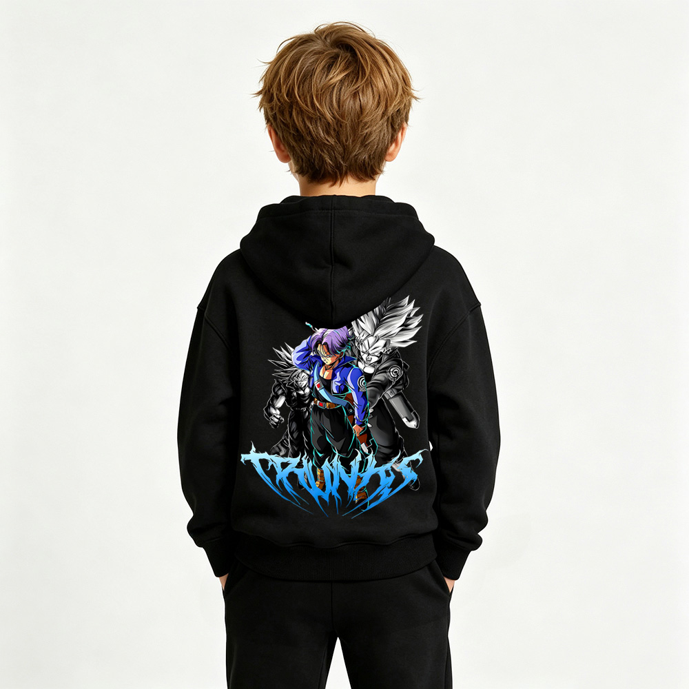 Dragon Ball Anime Graphic Hoodie for Trunks Kids Cartoon Print Cotton Tee