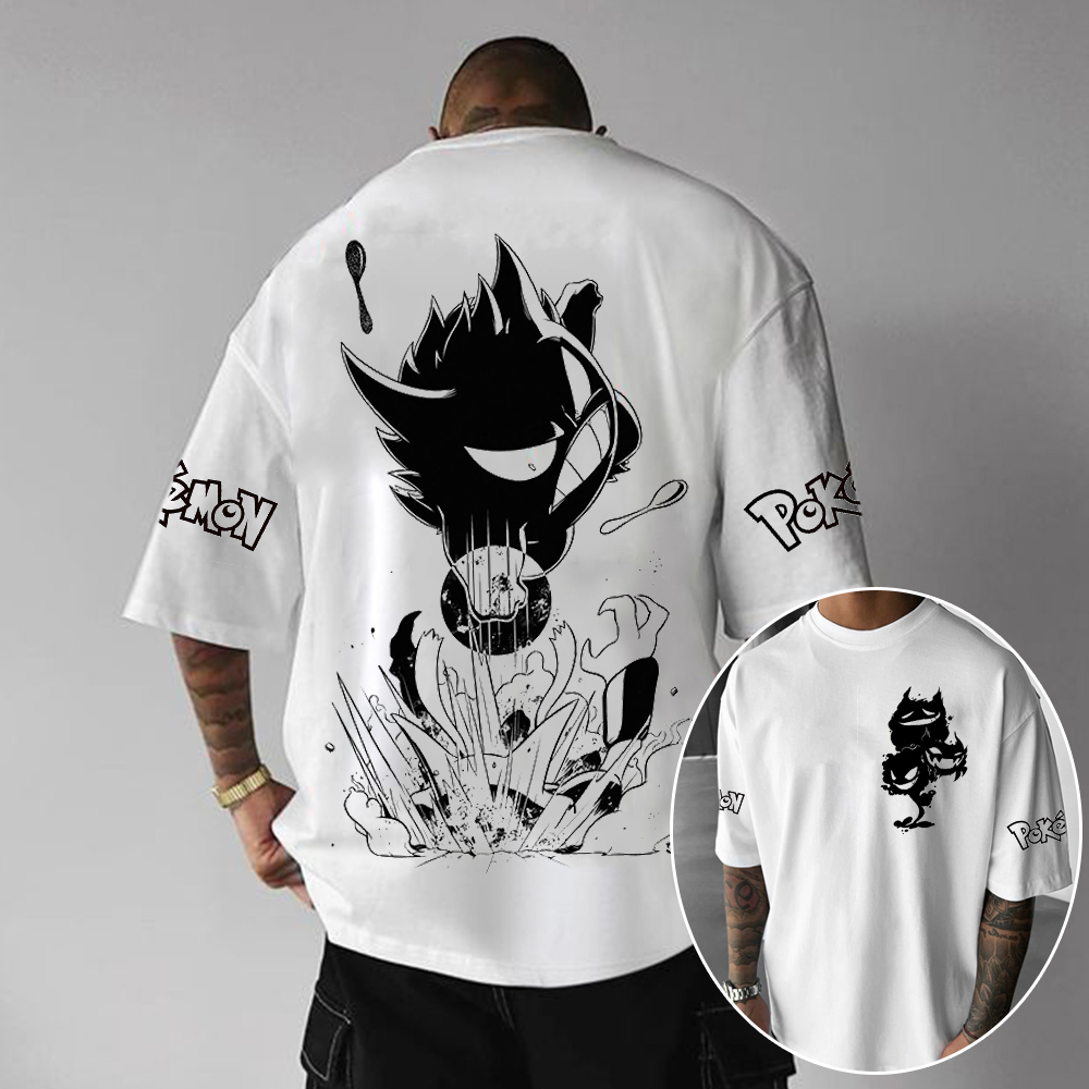 personalized print short-sleeved T-shirt-AnimeClothe