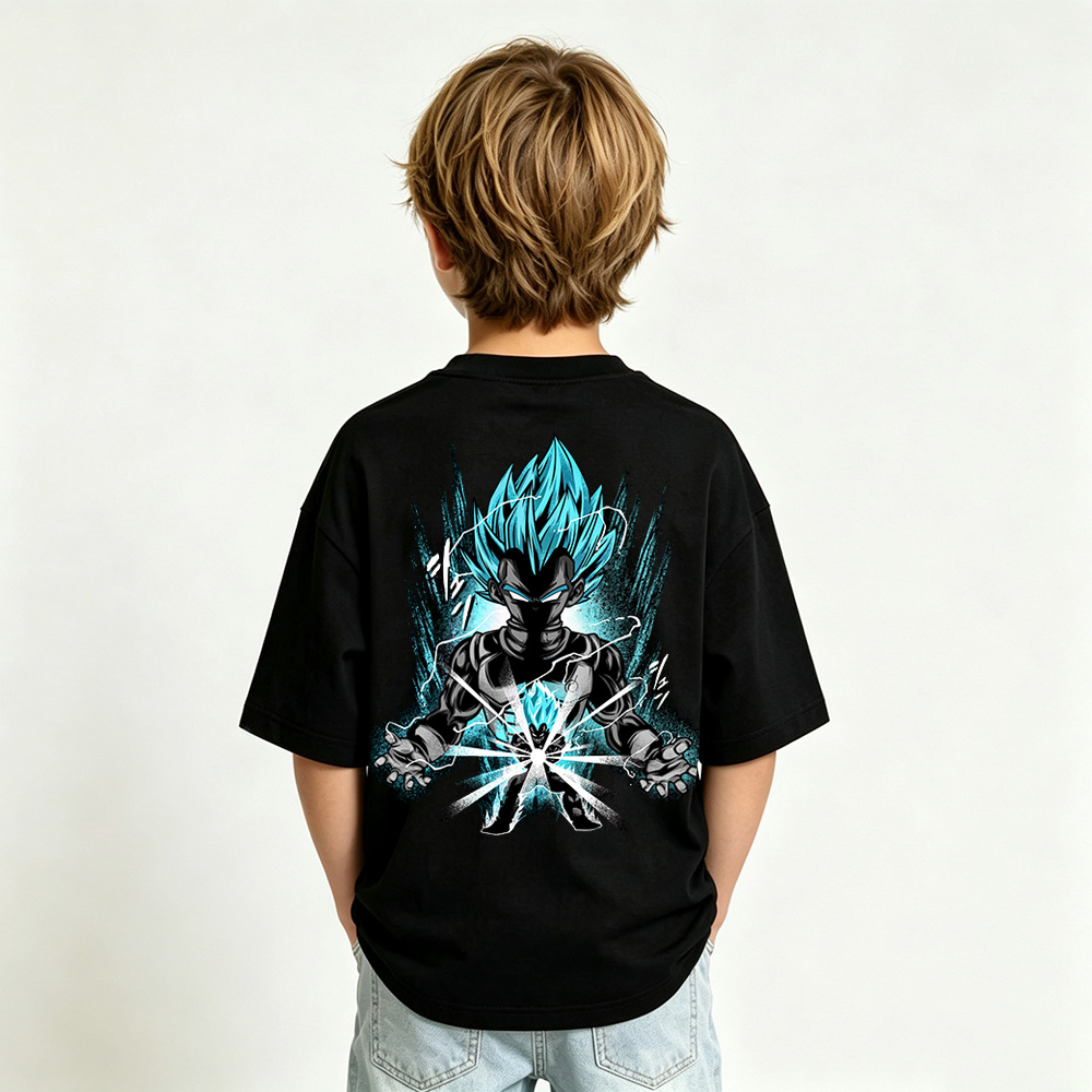 Dragon Ball Anime Graphic T-Shirt for Vegeta Kids Cartoon Print Cotton Tee