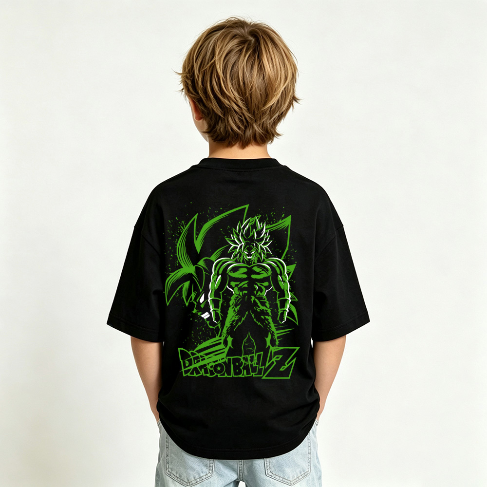 Dragon Ball Anime Graphic T-shirts for Broly Kids Cartoon Print Cotton Tee