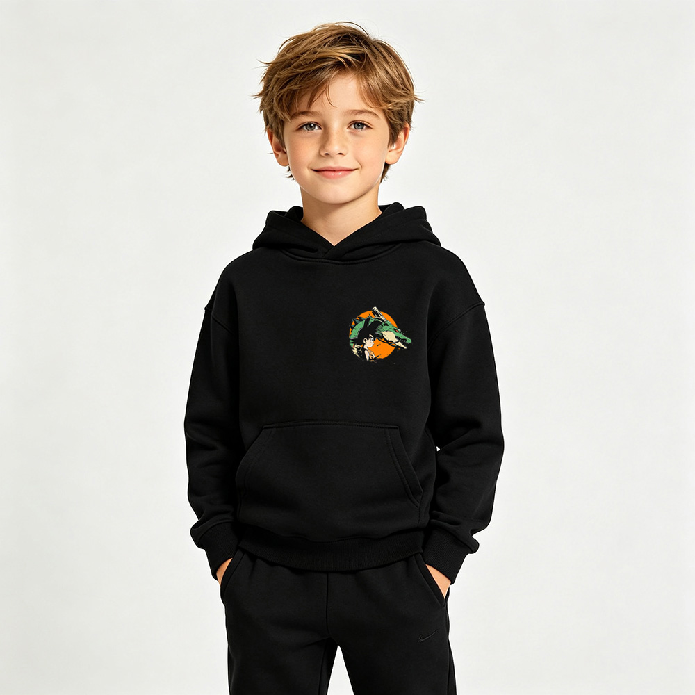 Dragon Ball Anime Graphic Hoodie for Goku Kids Cartoon Print Cotton Tee