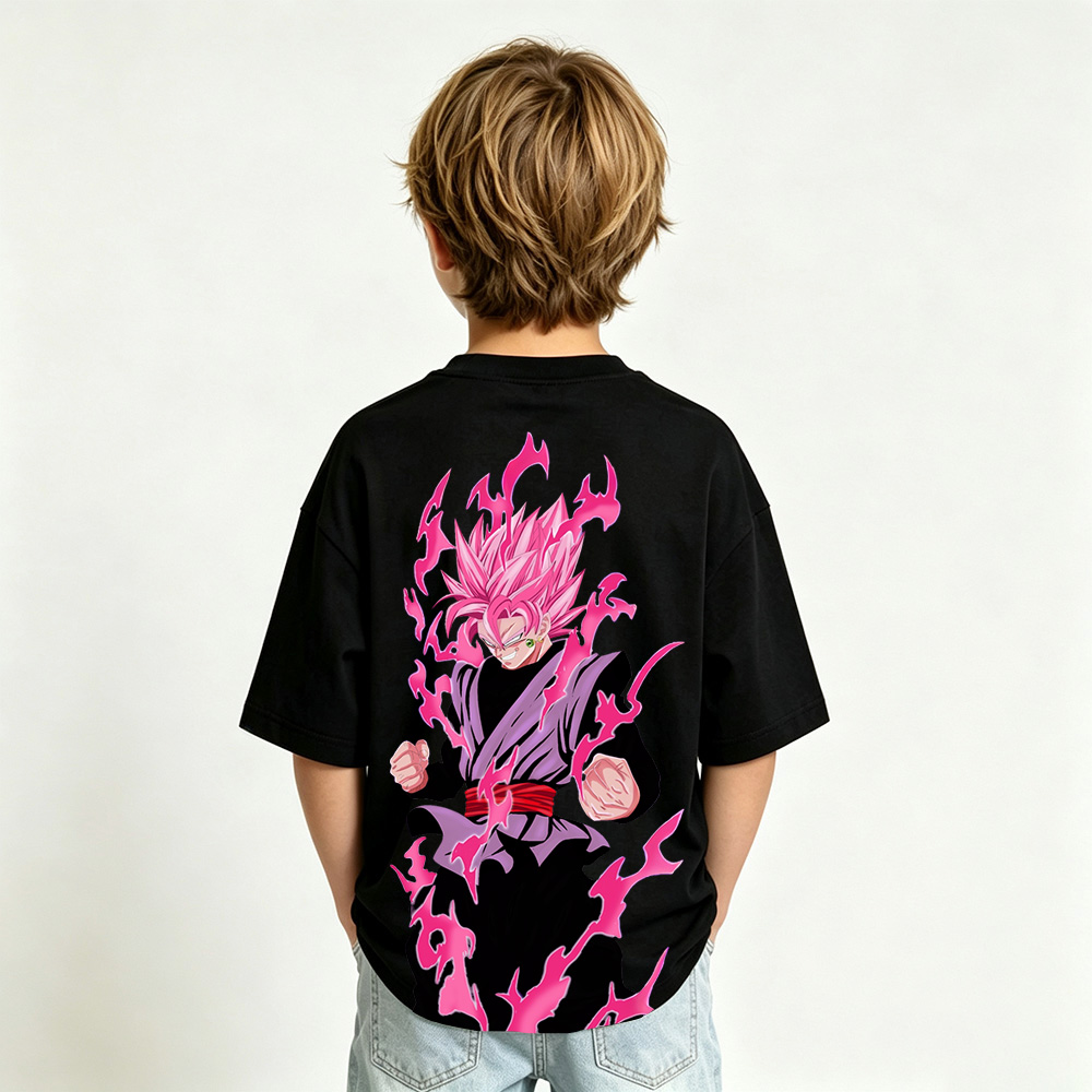 Dragon Ball Anime Graphic T-shirts for Goku Black Kids Cartoon Print Cotton Tee
