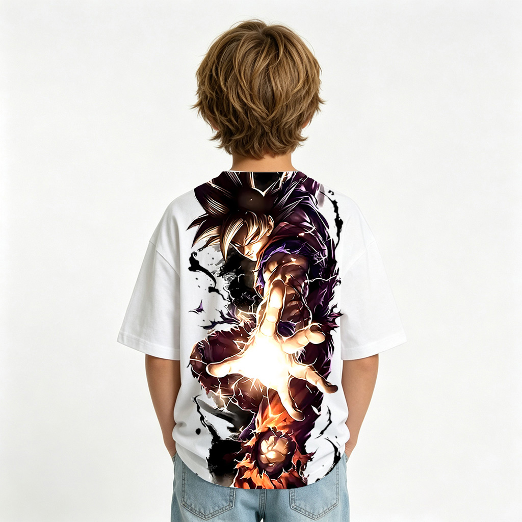 Dragon Ball Anime Graphic T-Shirt for Goku Kids Cartoon Print Cotton Tee