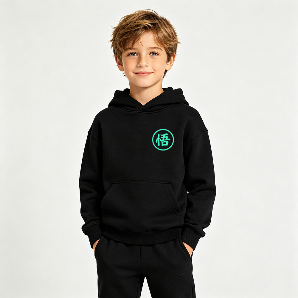 Dragon Ball Anime Graphic Hoodie for Goku Kids Cartoon Print Cotton Tee