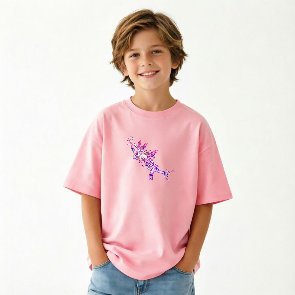 Pokémon Sylveon Anime Graphic T-Shirt for Kids Cartoon Print Cotton Tee