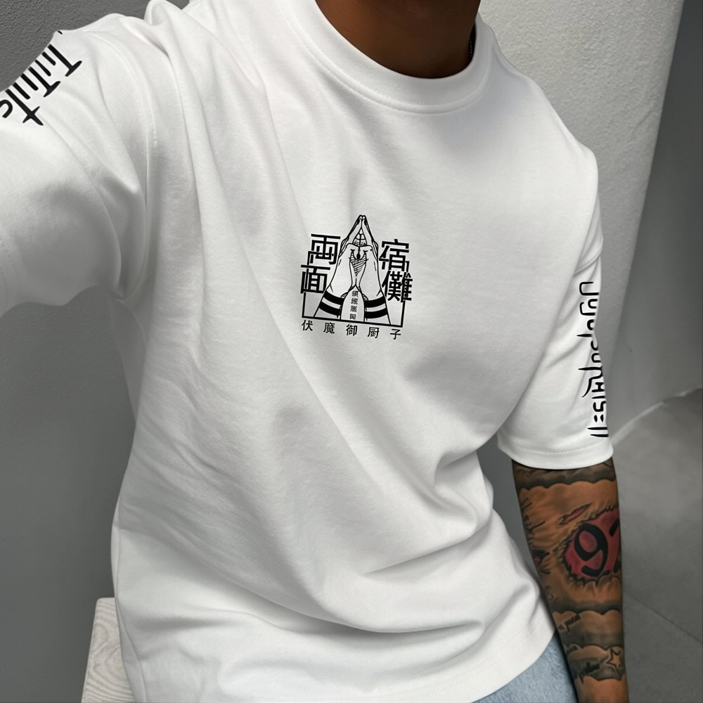 Jujutsu Kaisen Anime Theme Cartoon Print Pure Cotton T-Shirt