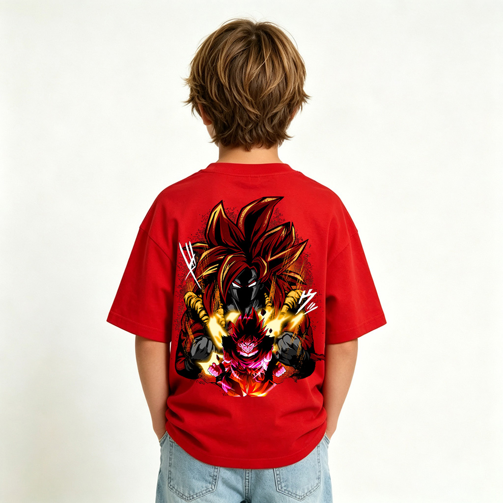 Dragon Ball Anime Graphic T-shirts for Kids Cartoon Print Cotton Tee
