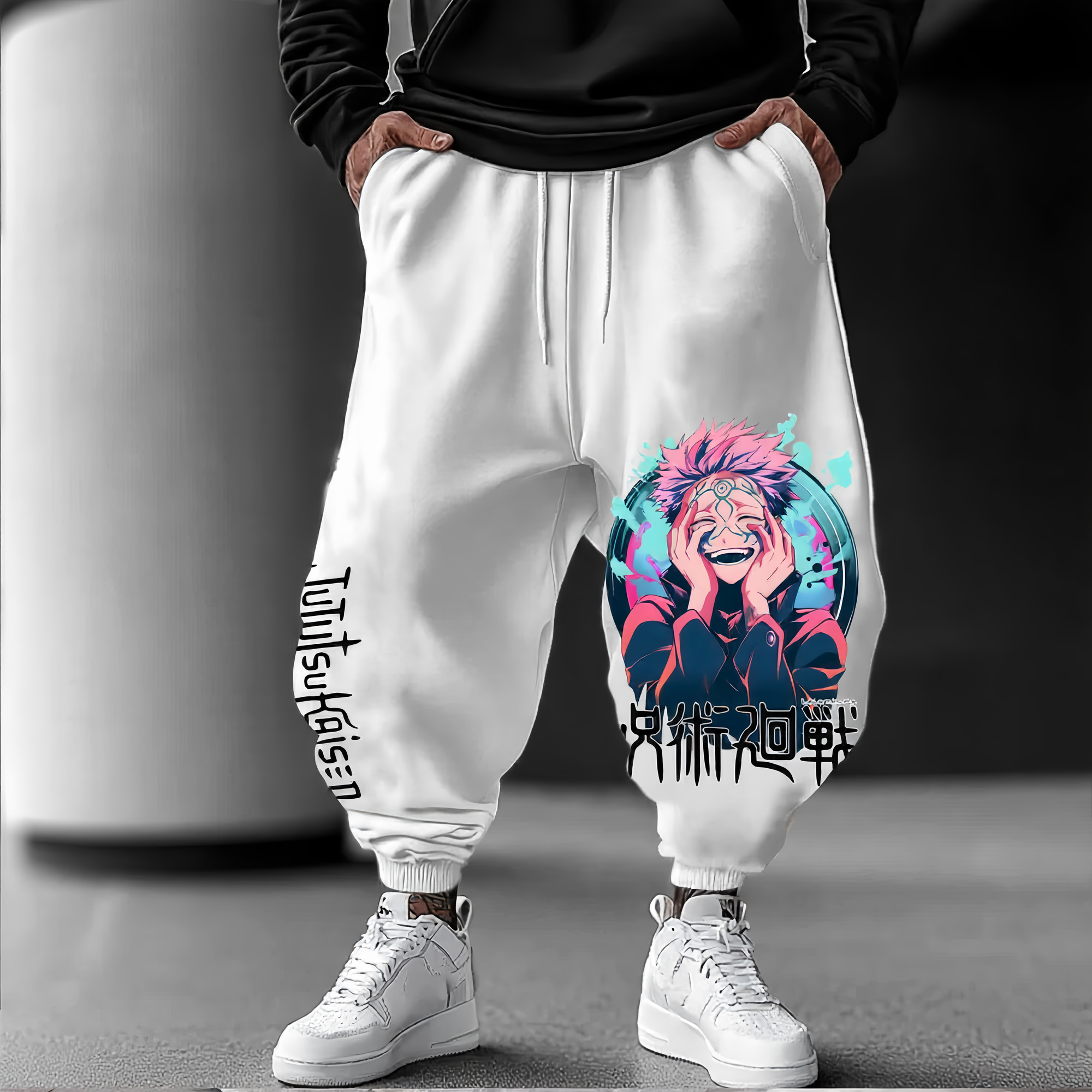 Jujutsu Kaisen Anime Theme Cartoon Print Pure Pants