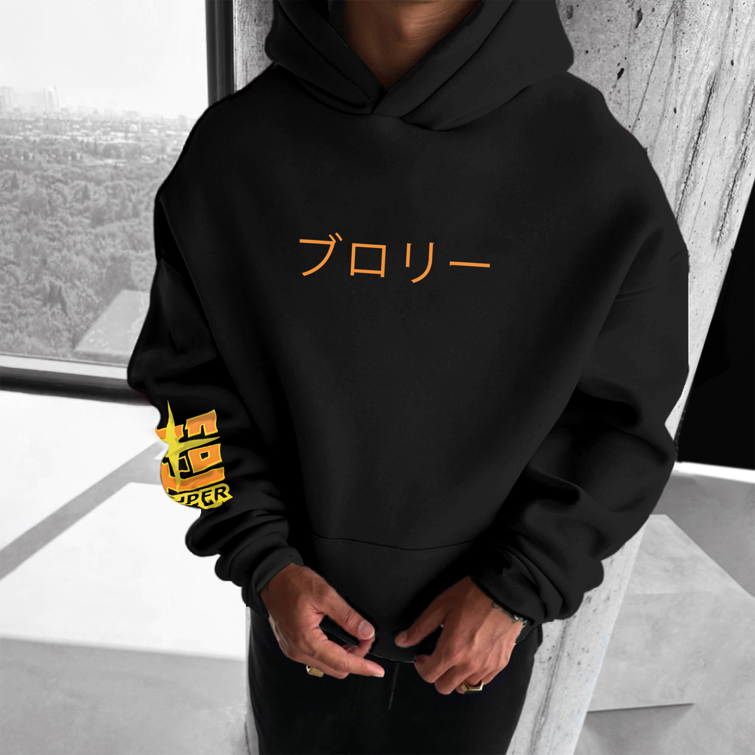 Unisex Anime Print  Casual Oversized Hoodie