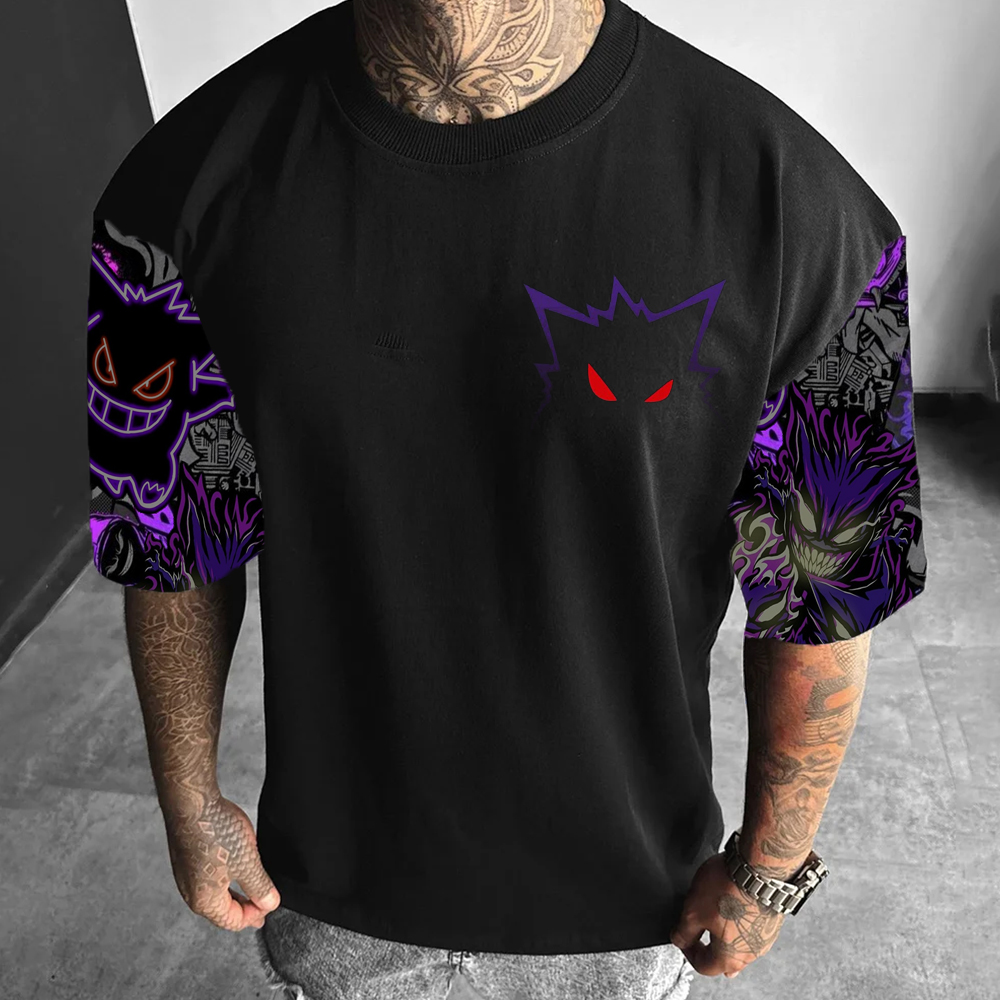 personalized cartoon men's short-sleeved T-shirt-AnimeClothe