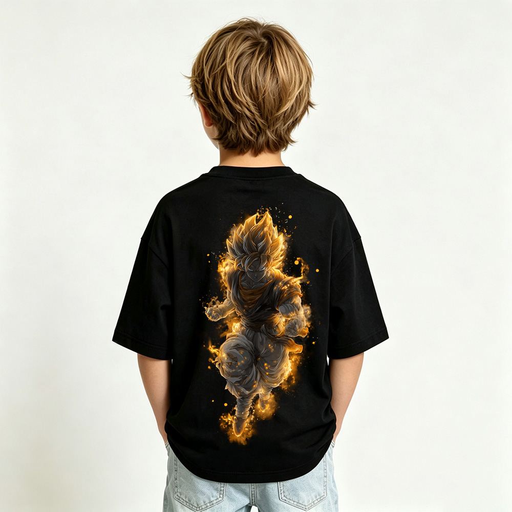 Dragon Ball Anime Graphic T-shirts for Goku Kids Cartoon Print Cotton Tee