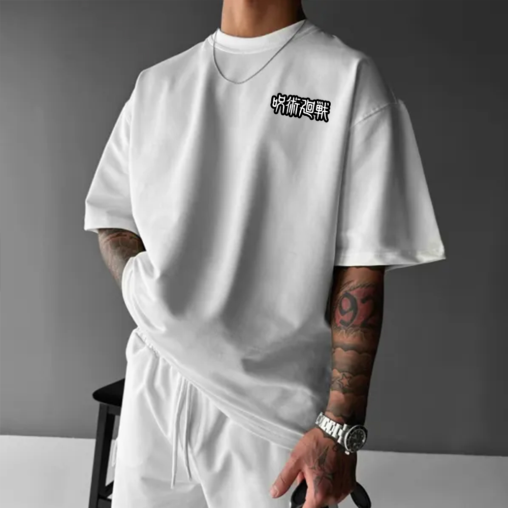 Oversized Unisex Anime Okkotsu Yuta Print T-Shirt-AnimeClothe