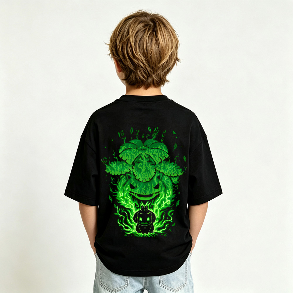 Pokémon Bulbasaur Anime Graphic T-Shirt for Kids Cartoon Print Cotton Tee